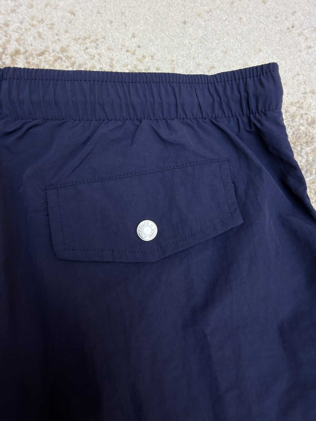 HERMES 爱马仕 纯色抽绳速干短裤 休闲裤 裤子 绿色 藏蓝色 A5