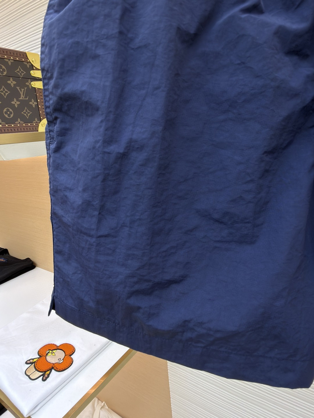 HERMES 爱马仕 纯色抽绳速干短裤 休闲裤 裤子 绿色 藏蓝色 A5