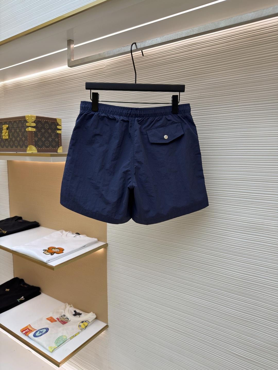 HERMES 爱马仕 纯色抽绳速干短裤 休闲裤 裤子 绿色 藏蓝色 A5