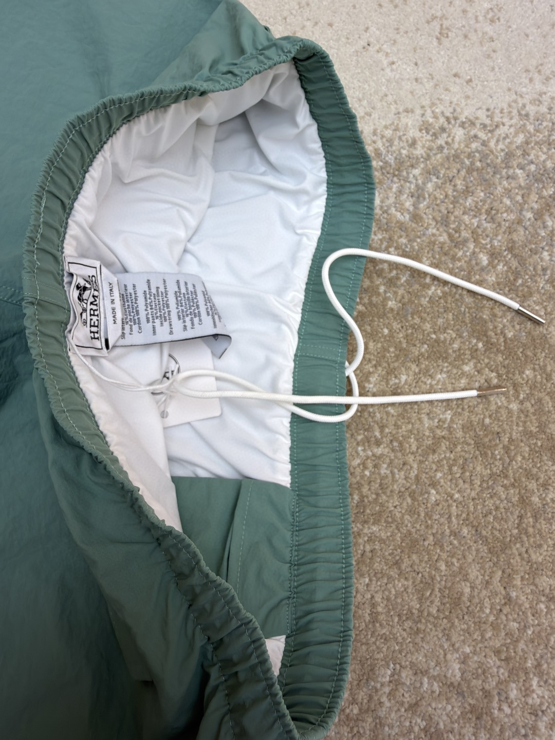 HERMES 爱马仕 纯色抽绳速干短裤 休闲裤 裤子 绿色 藏蓝色 A5