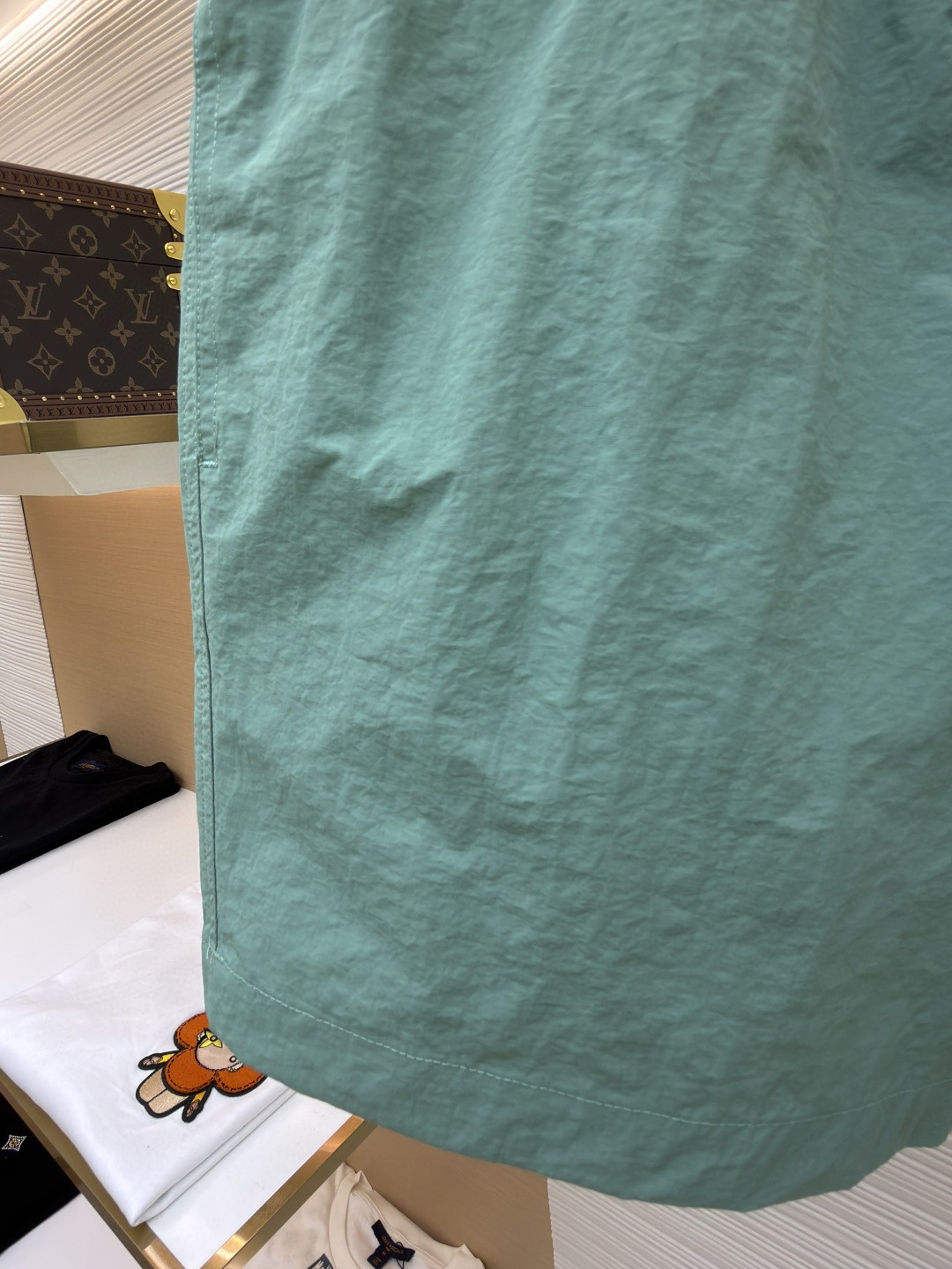 HERMES 爱马仕 纯色抽绳速干短裤 休闲裤 裤子 绿色 藏蓝色 A5