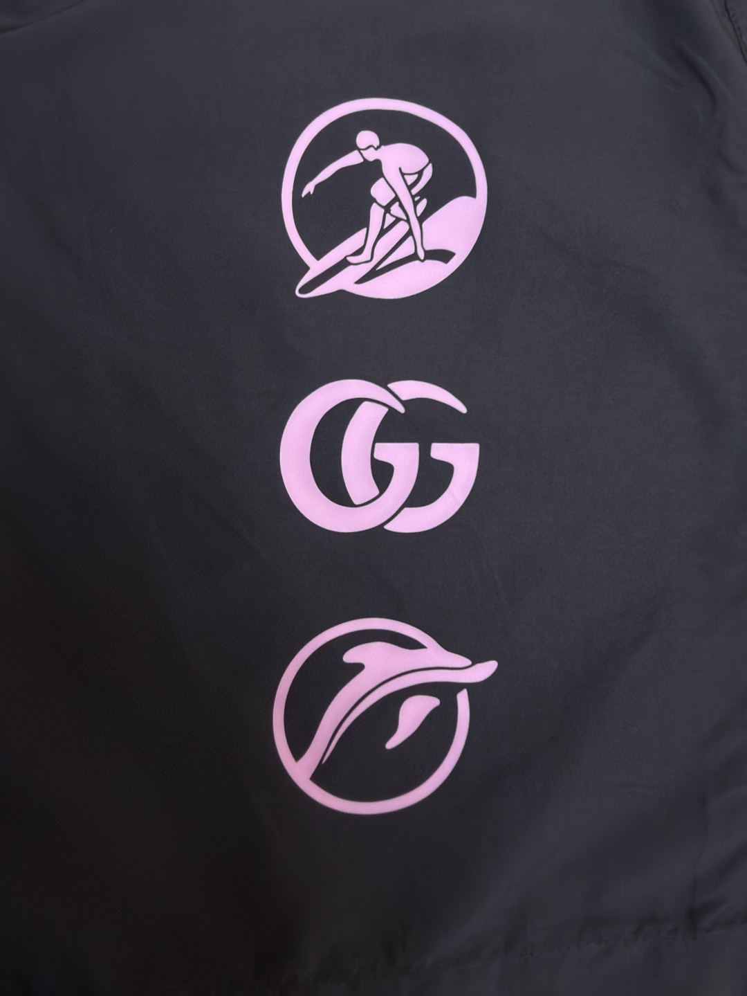 GUGGI 古驰 标识撞色松紧腰短裤 休闲裤 裤子 五分裤 黑色 A5 824267-ZAQ4X-1000