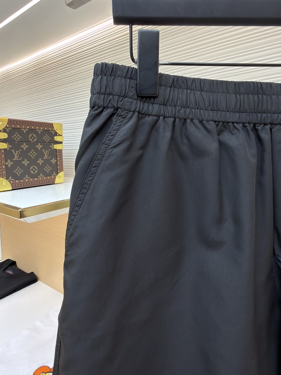 GUGGI 古驰 标识撞色松紧腰短裤 休闲裤 裤子 五分裤 黑色 A5 824267-ZAQ4X-1000