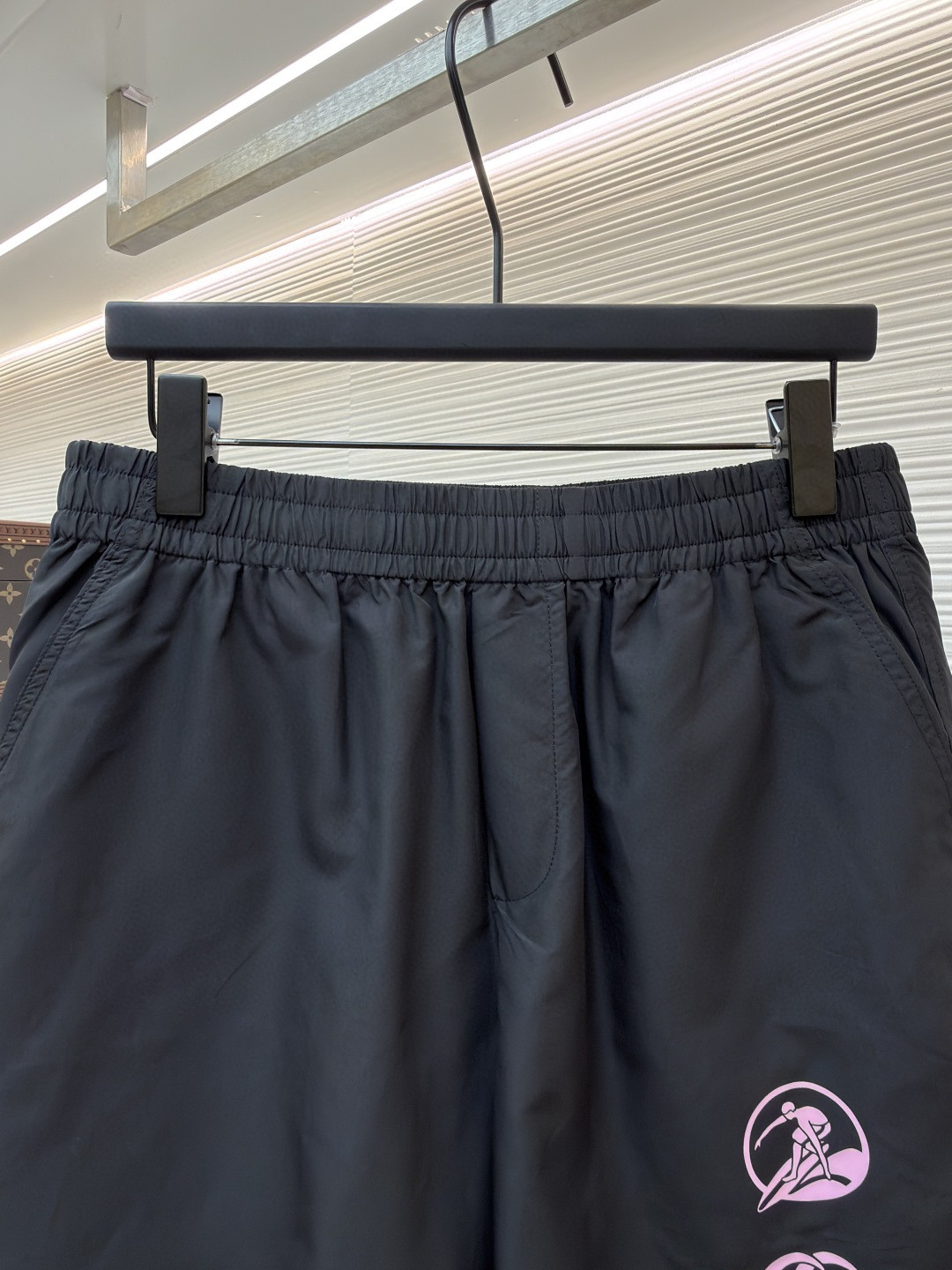 GUGGI 古驰 标识撞色松紧腰短裤 休闲裤 裤子 五分裤 黑色 A5 824267-ZAQ4X-1000