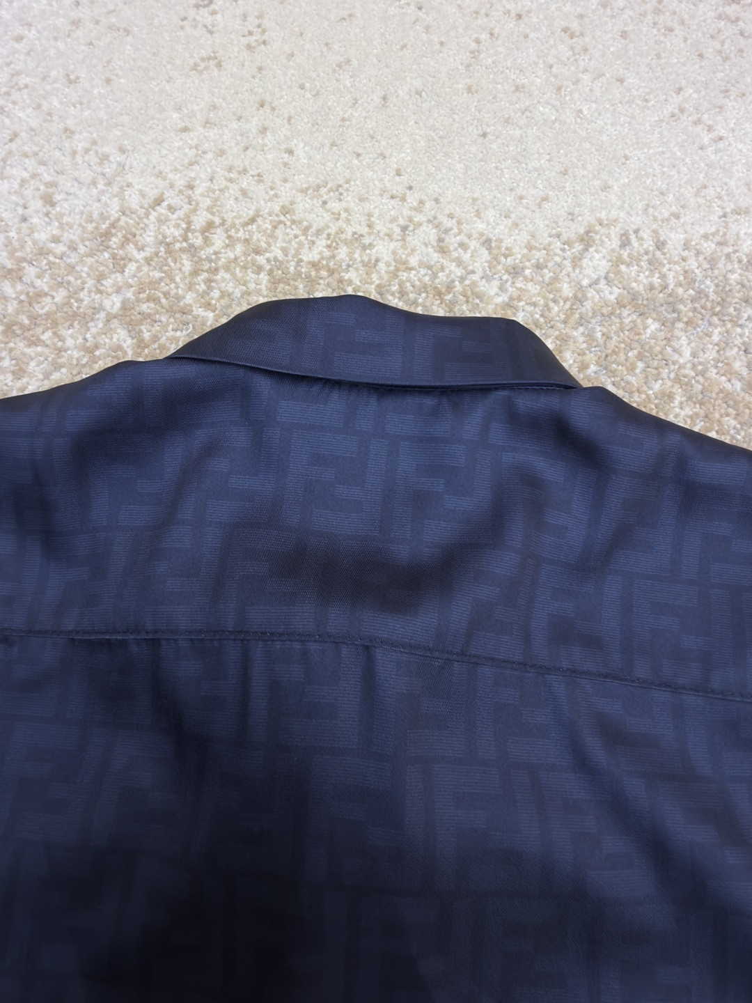 FENDI 芬迪 全幅FF衬衫 短袖 外套 夏季 蓝色 B0 FS0795AKEEF0H5A