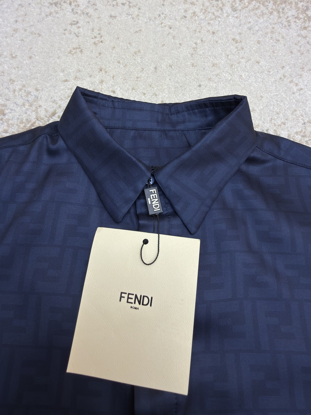 FENDI 芬迪 全幅FF衬衫 短袖 外套 夏季 蓝色 B0 FS0795AKEEF0H5A