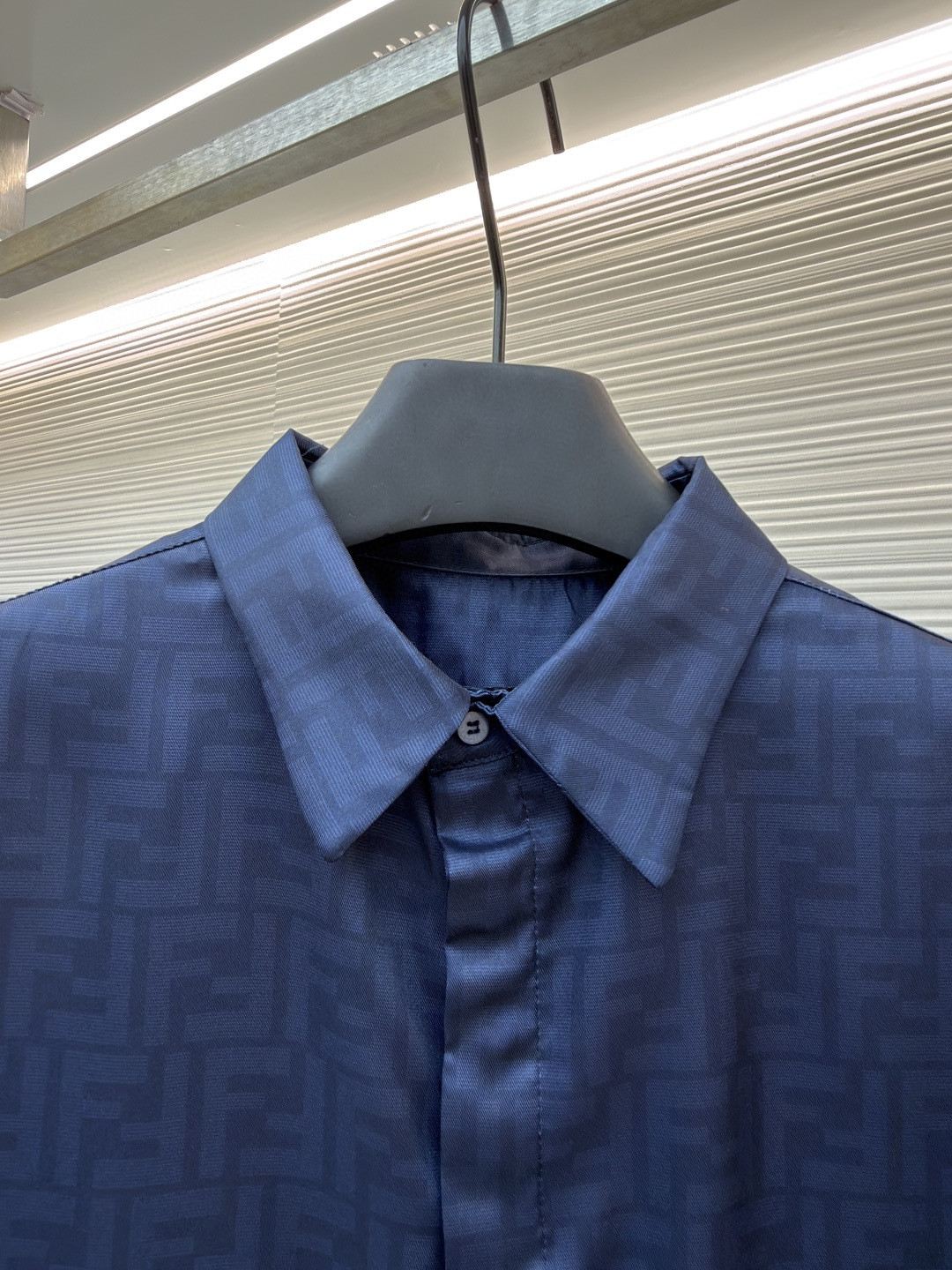 FENDI 芬迪 全幅FF衬衫 短袖 外套 夏季 蓝色 B0 FS0795AKEEF0H5A