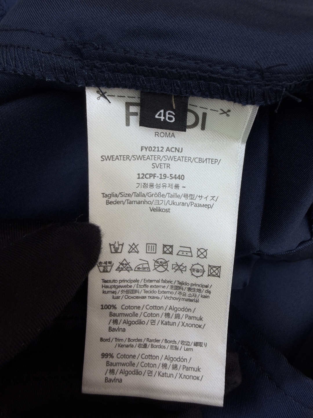 Fendi 芬迪 全幅FF短裤 休闲裤 五分裤 裤子 蓝色 B0 FB1014AKEEF0H5A