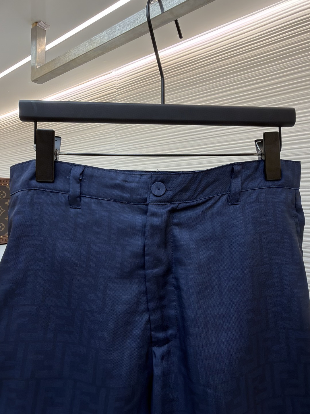 Fendi 芬迪 全幅FF短裤 休闲裤 五分裤 裤子 蓝色 B0 FB1014AKEEF0H5A