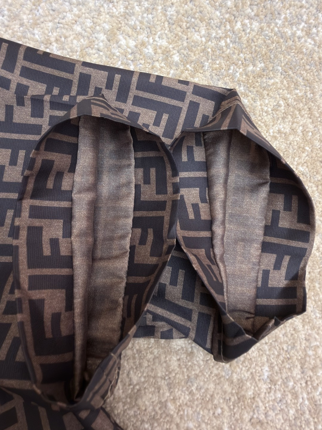 FENDI 芬迪 全幅FF衬衫 短袖 外套 夏季 棕色 B0 FS0795AKEEF1440