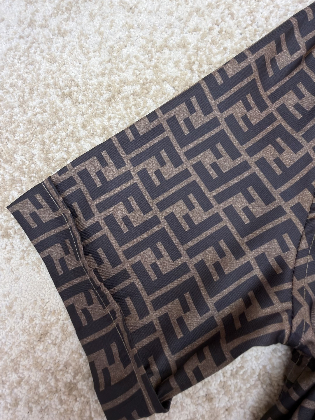 FENDI 芬迪 全幅FF衬衫 短袖 外套 夏季 棕色 B0 FS0795AKEEF1440