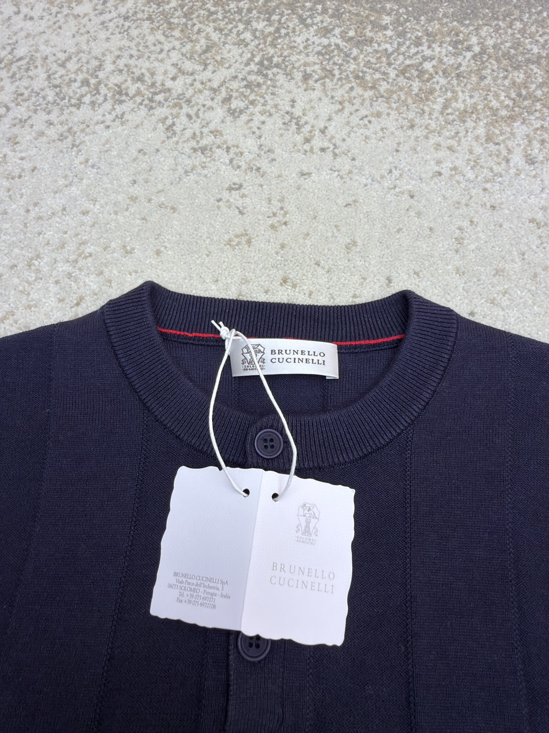 Brunello Cucinelli BC 亨利老钱风针织衫 短袖 棕色 杏色 藏蓝色 B0 M2L707801-CNO22