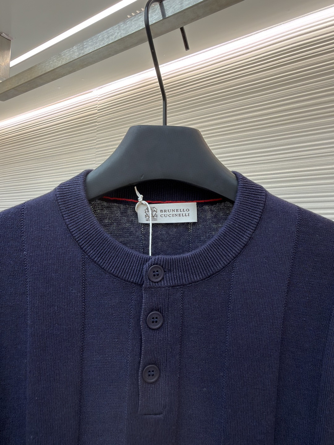Brunello Cucinelli BC 亨利老钱风针织衫 短袖 棕色 杏色 藏蓝色 B0 M2L707801-CNO22