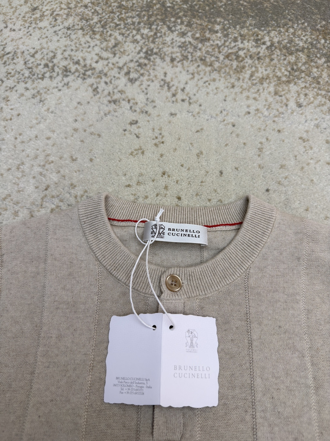 Brunello Cucinelli BC 亨利老钱风针织衫 短袖 棕色 杏色 藏蓝色 B0 M2L707801-CNO22