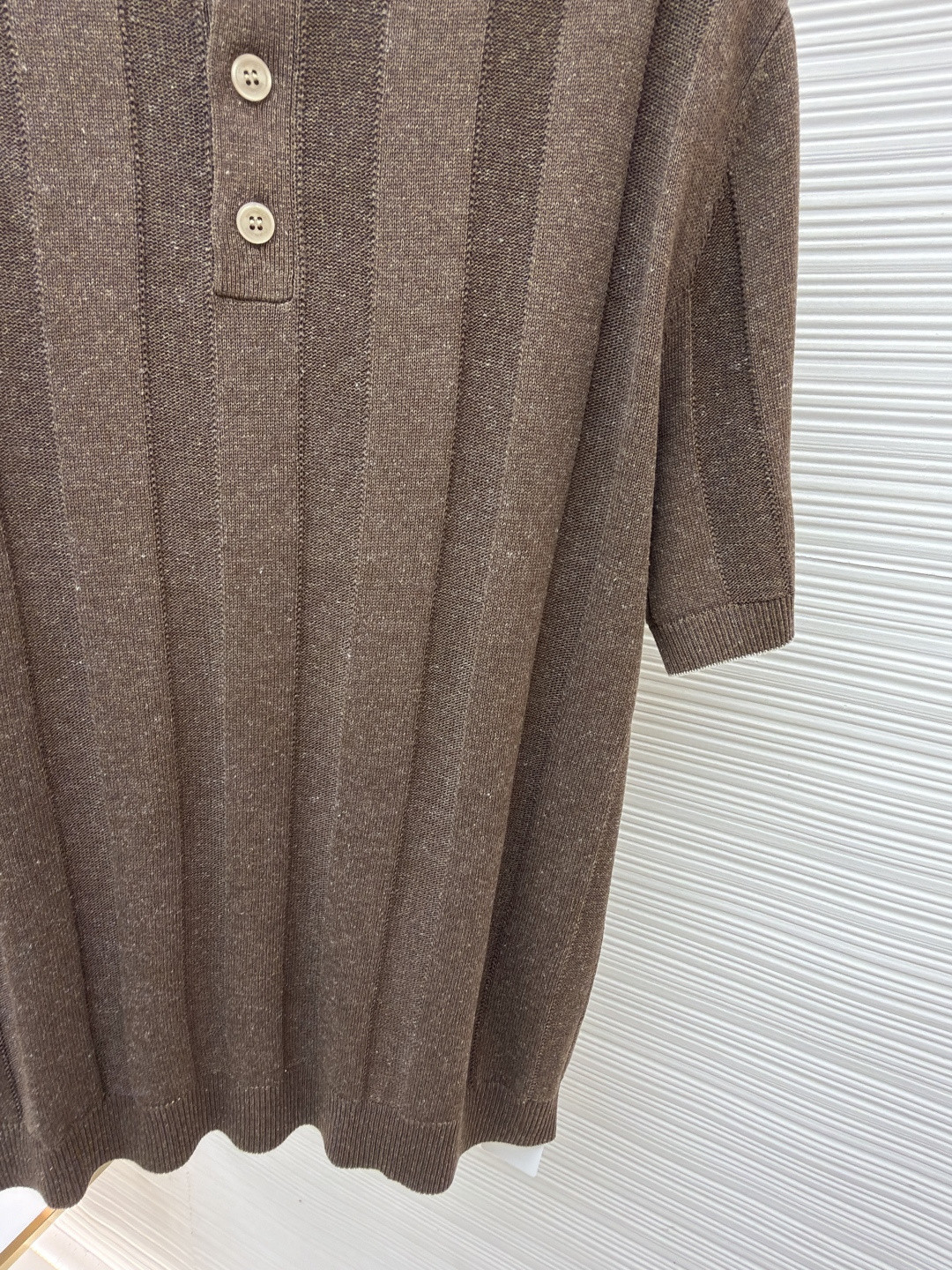 Brunello Cucinelli BC 亨利老钱风针织衫 短袖 棕色 杏色 藏蓝色 B0 M2L707801-CNO22