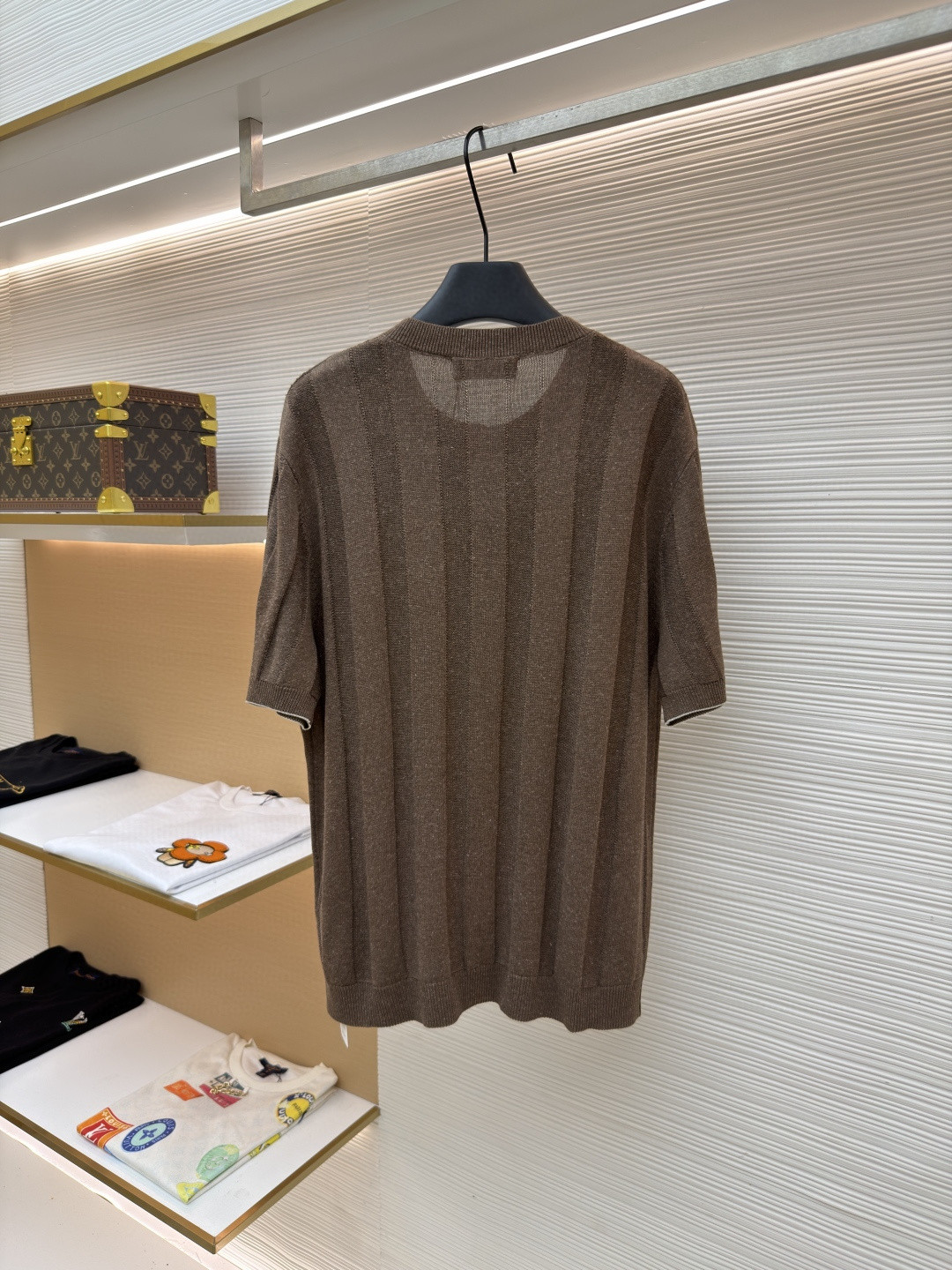 Brunello Cucinelli BC 亨利老钱风针织衫 短袖 棕色 杏色 藏蓝色 B0 M2L707801-CNO22
