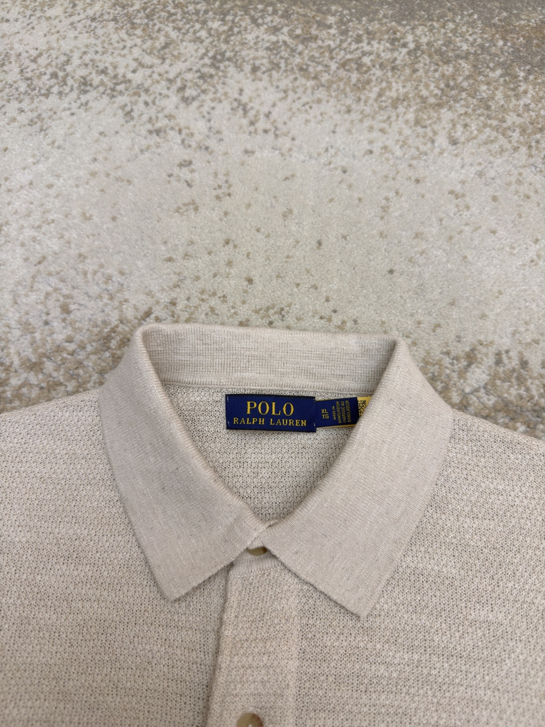 Ralph Lauren 拉夫劳伦 刺绣小马翻领亚麻衬衫 外套 长袖 卡其色 B0 710962905-002