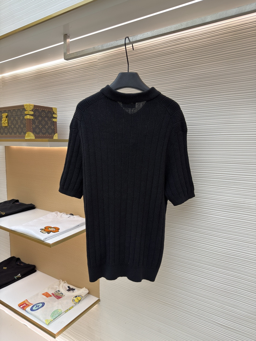 Ralph Lauren 拉夫劳伦 坑条亚麻老钱风针织Polo衫 针织衫 短袖 黑色 薄荷绿 B0 710A12994-003