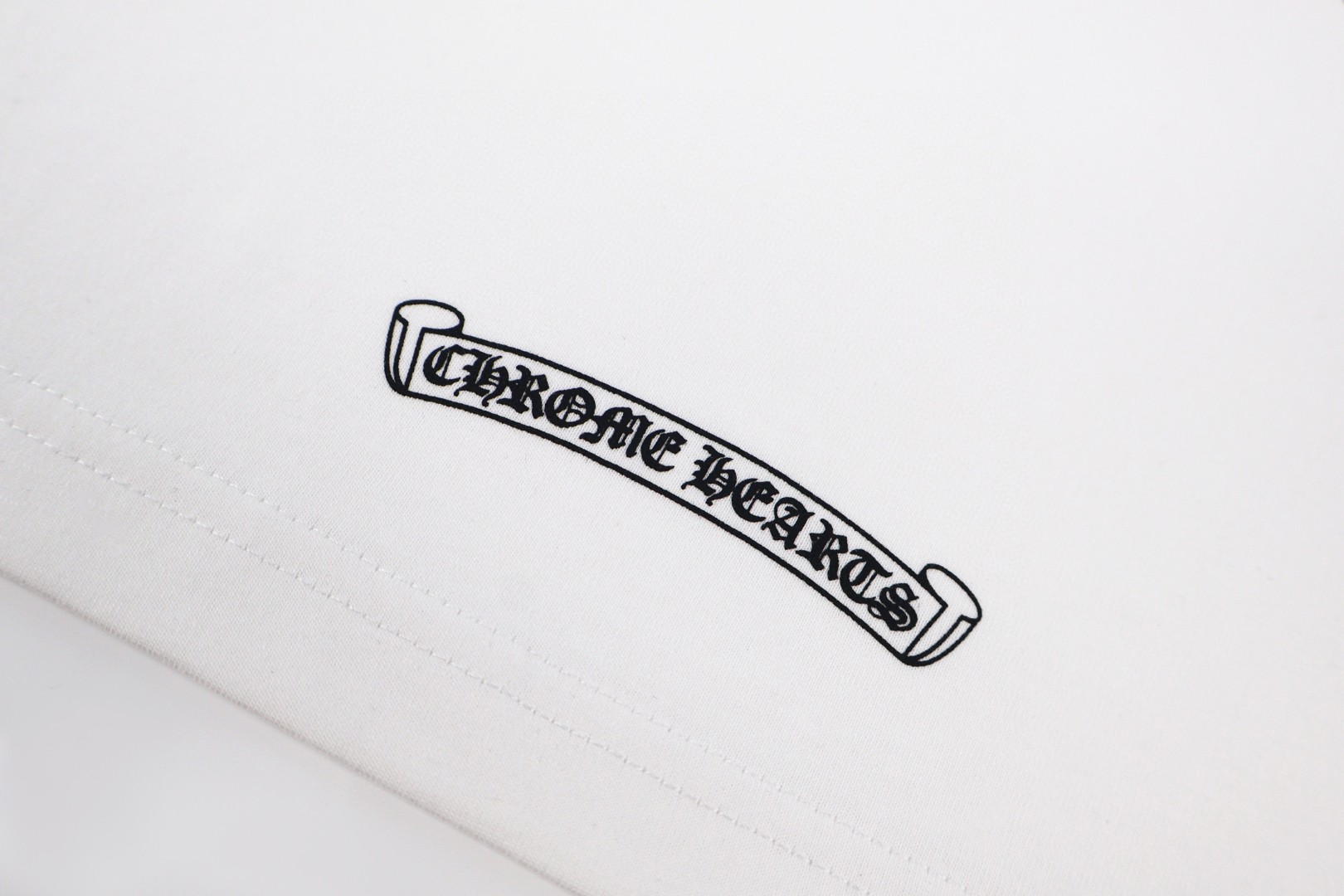 Chrome Hearts CH 克罗心 梵文粉字圆领短袖 T恤 白色 黑色 A0  