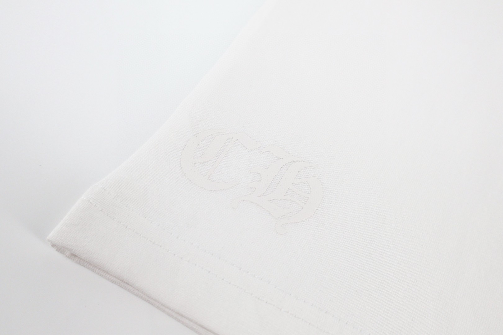 Chrome Hearts CH 克罗心 梵文粉字圆领短袖 T恤 白色 黑色 A0  