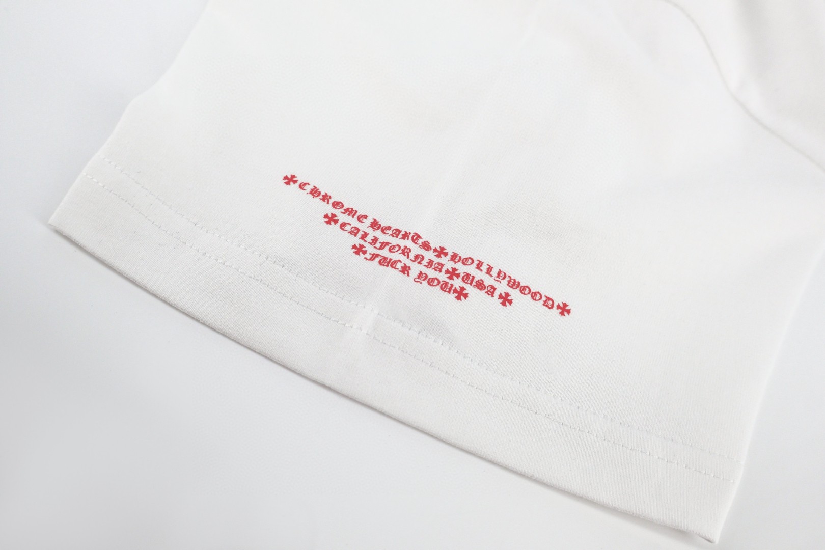 Chrome Hearts CH 克罗心 梵文粉字圆领短袖 T恤 白色 黑色 A0  