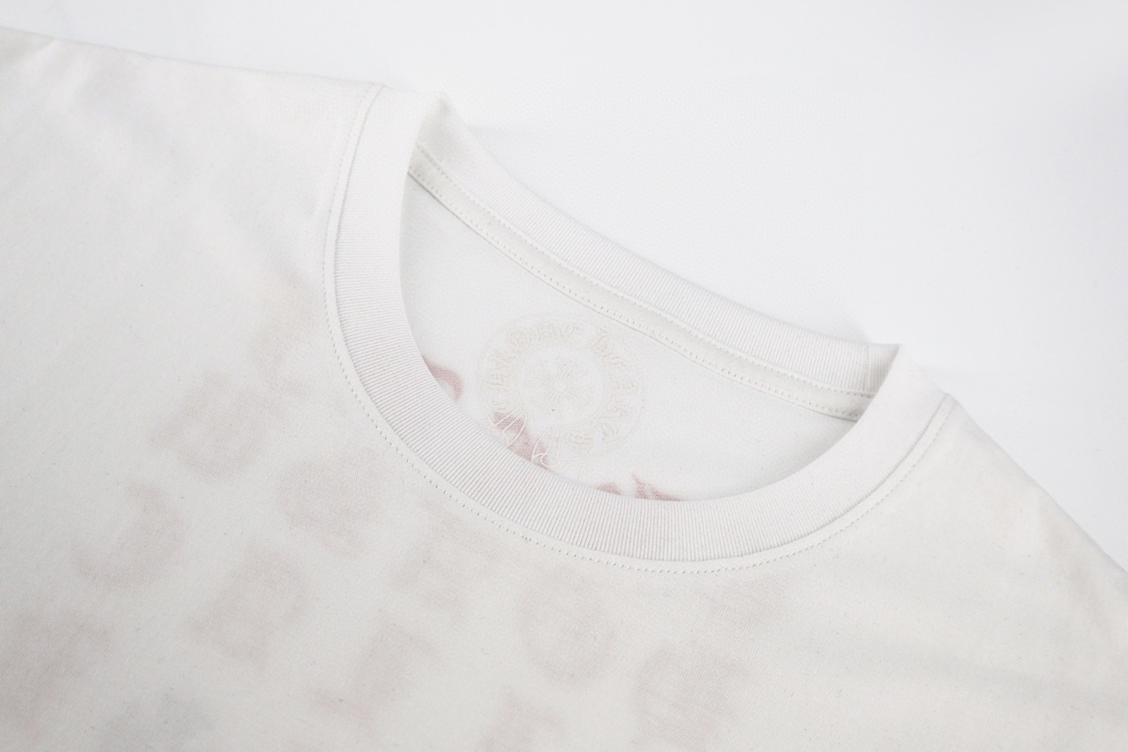 Chrome Hearts CH 克罗心 梵文粉字圆领短袖 T恤 白色 黑色 A0  