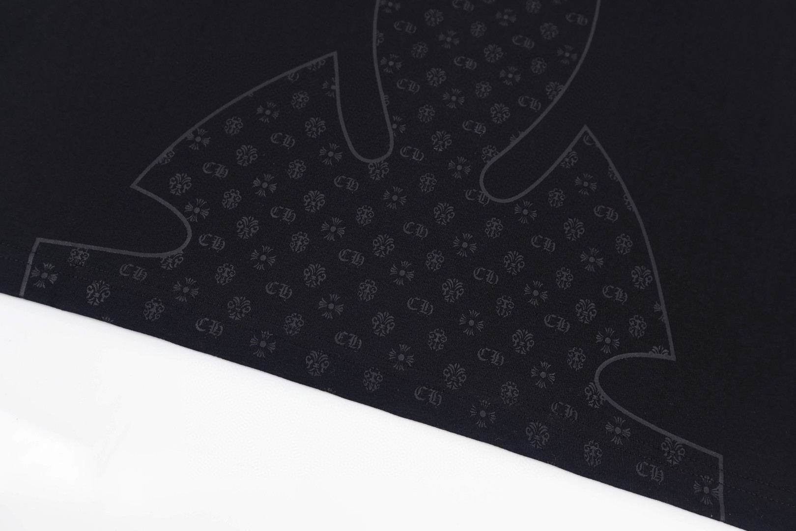 Chrome Hearts CH 克罗心 火焰满印圆领短袖 T恤 白色 黑色 A0  