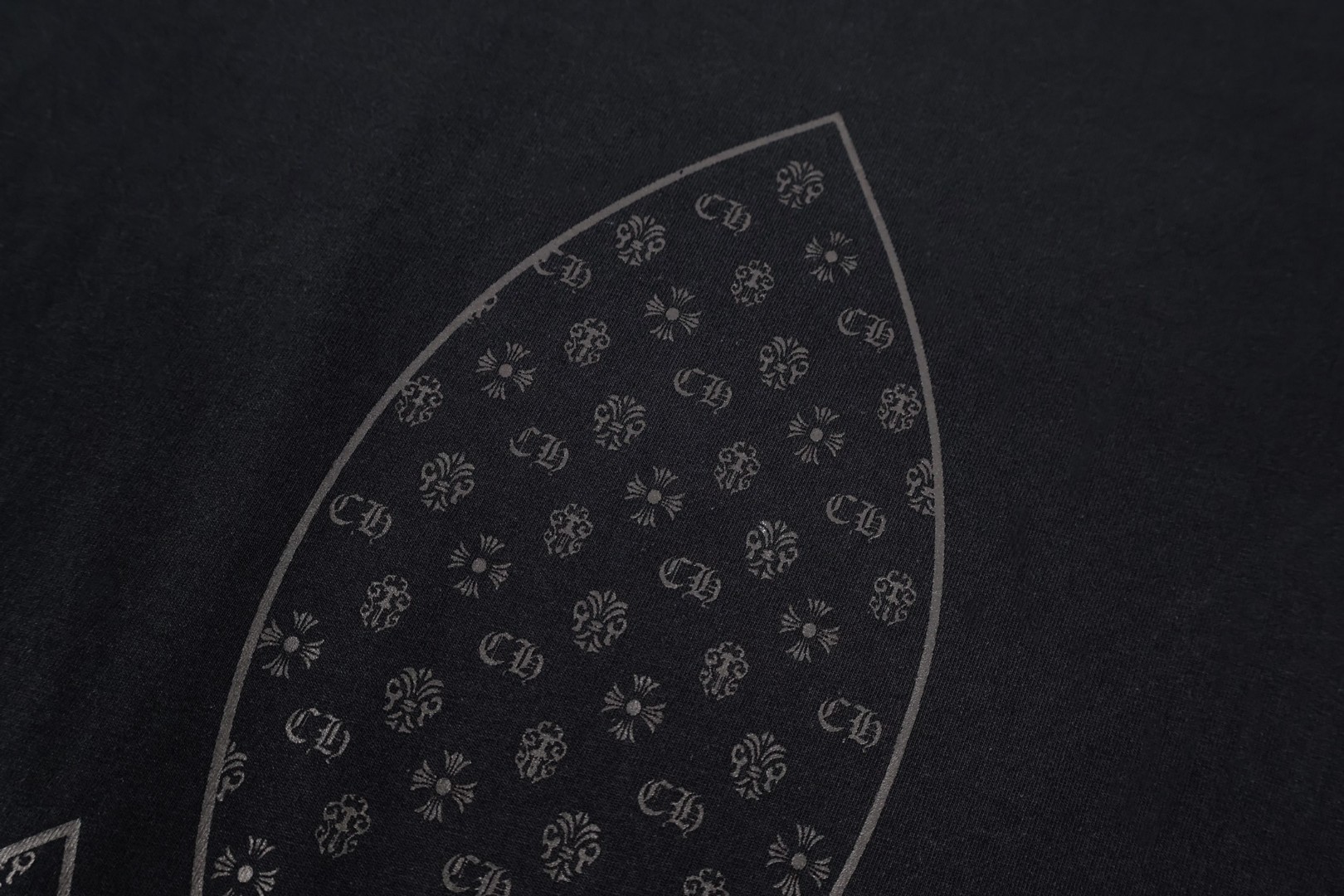 Chrome Hearts CH 克罗心 火焰满印圆领短袖 T恤 白色 黑色 A0  