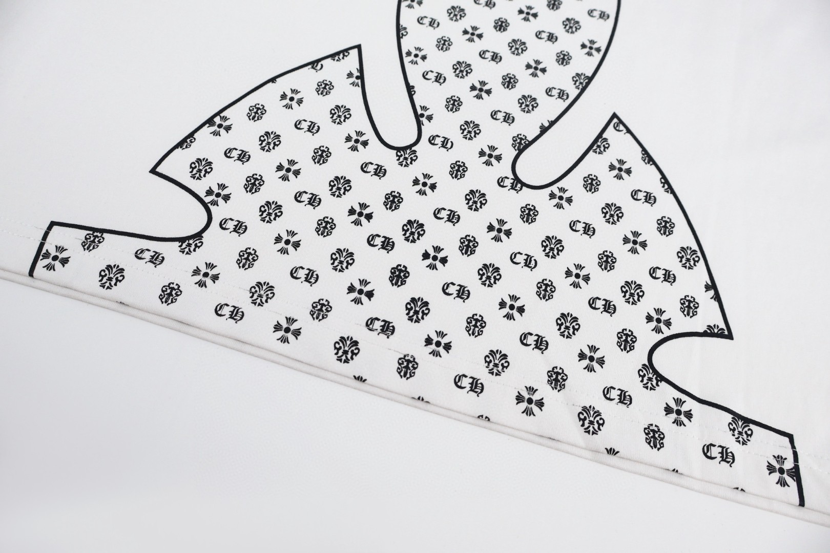 Chrome Hearts CH 克罗心 火焰满印圆领短袖 T恤 白色 黑色 A0  