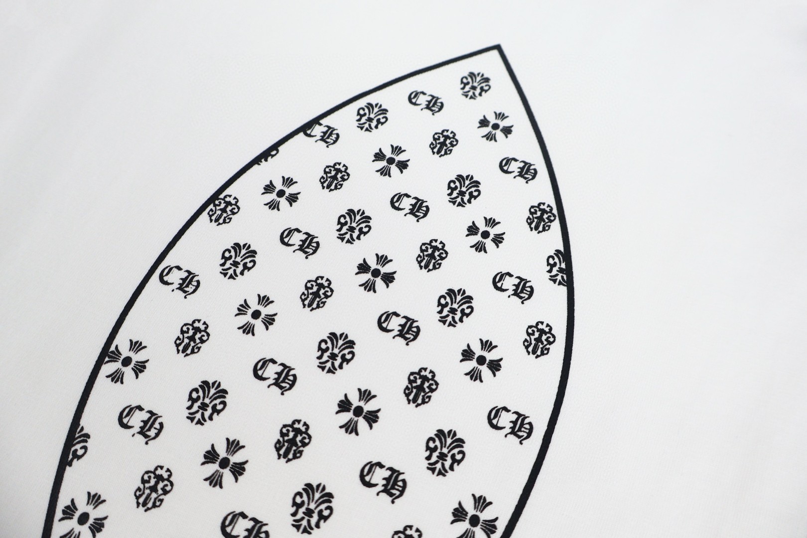 Chrome Hearts CH 克罗心 火焰满印圆领短袖 T恤 白色 黑色 A0  