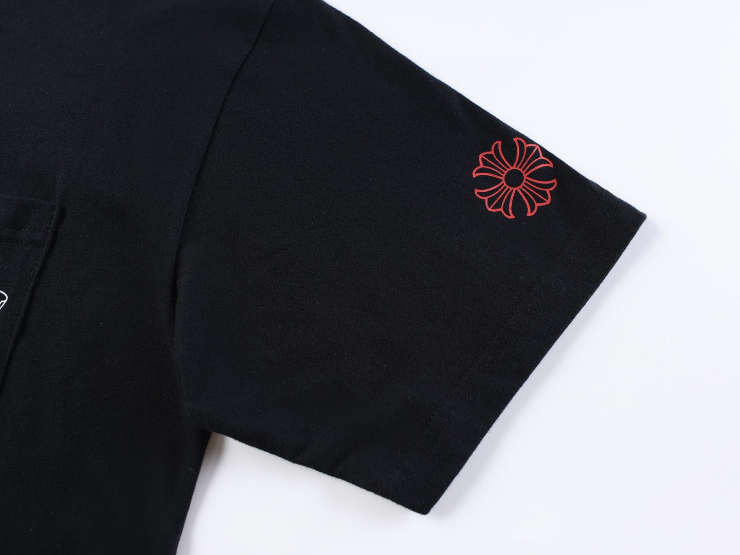 Chrome Hearts CH 克罗心 红标卷轴USA限定圆领短袖 T恤 黑色 A0  