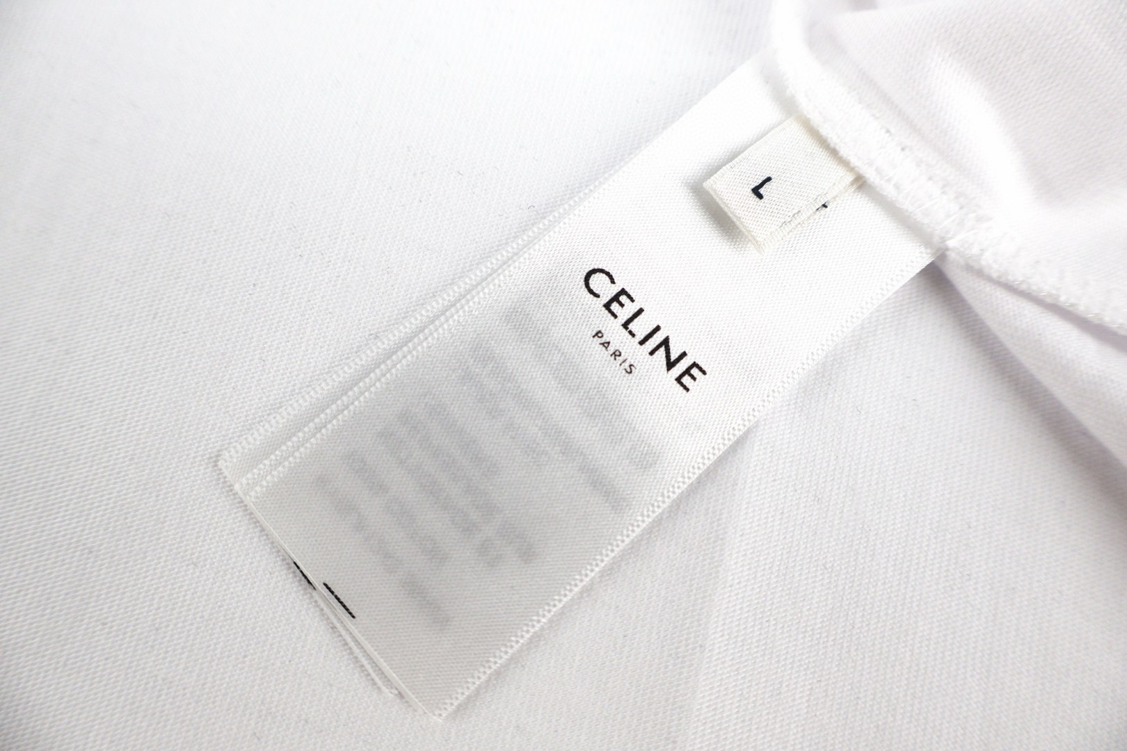 CELINE 赛琳 纯色logo刺绣圆领短袖 T恤 白色 黑色 A0 RX0LA1242-01OK