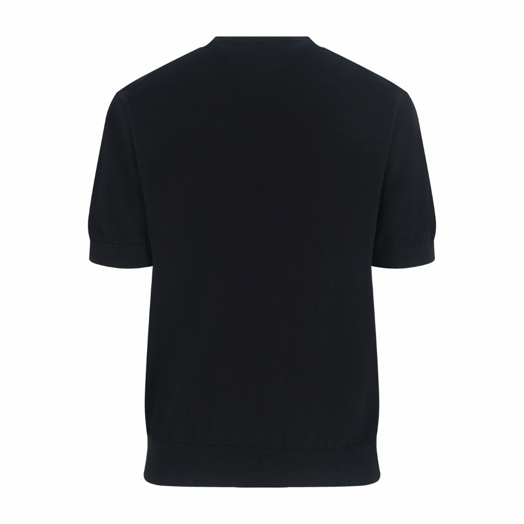 MIU MIU 三扣圆领针织衫 短袖 黑色 卡其色 B0