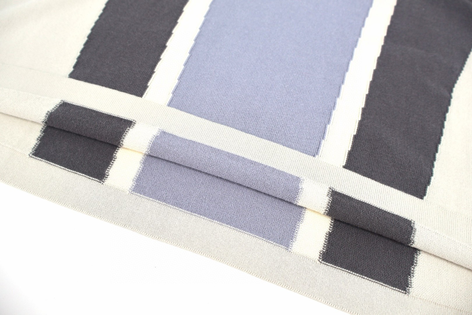 LOUIS VUITTON 路易威登 LV 立体浮雕拼色针织圆领短袖 针织衫 T恤 灰色 B0 1AJR72