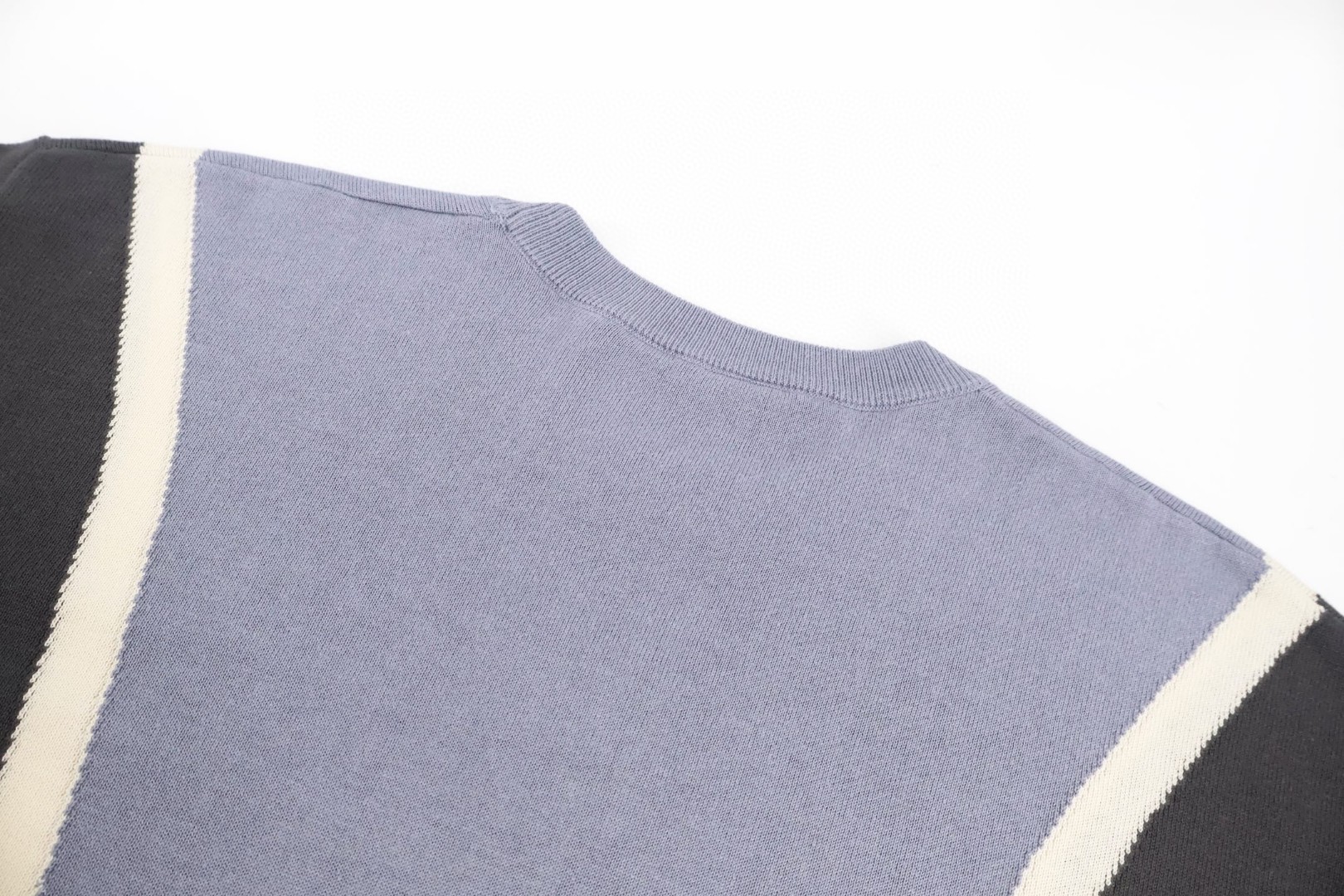 LOUIS VUITTON 路易威登 LV 立体浮雕拼色针织圆领短袖 针织衫 T恤 灰色 B0 1AJR72