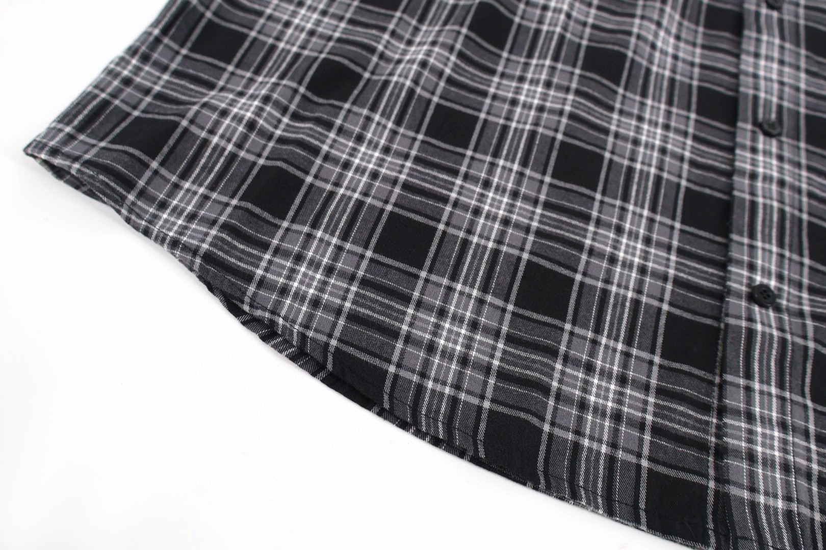 Balenciaga 巴黎世家 格纹拼接连帽衬衫 外套 长袖 黑色 B0 850859TTM021240