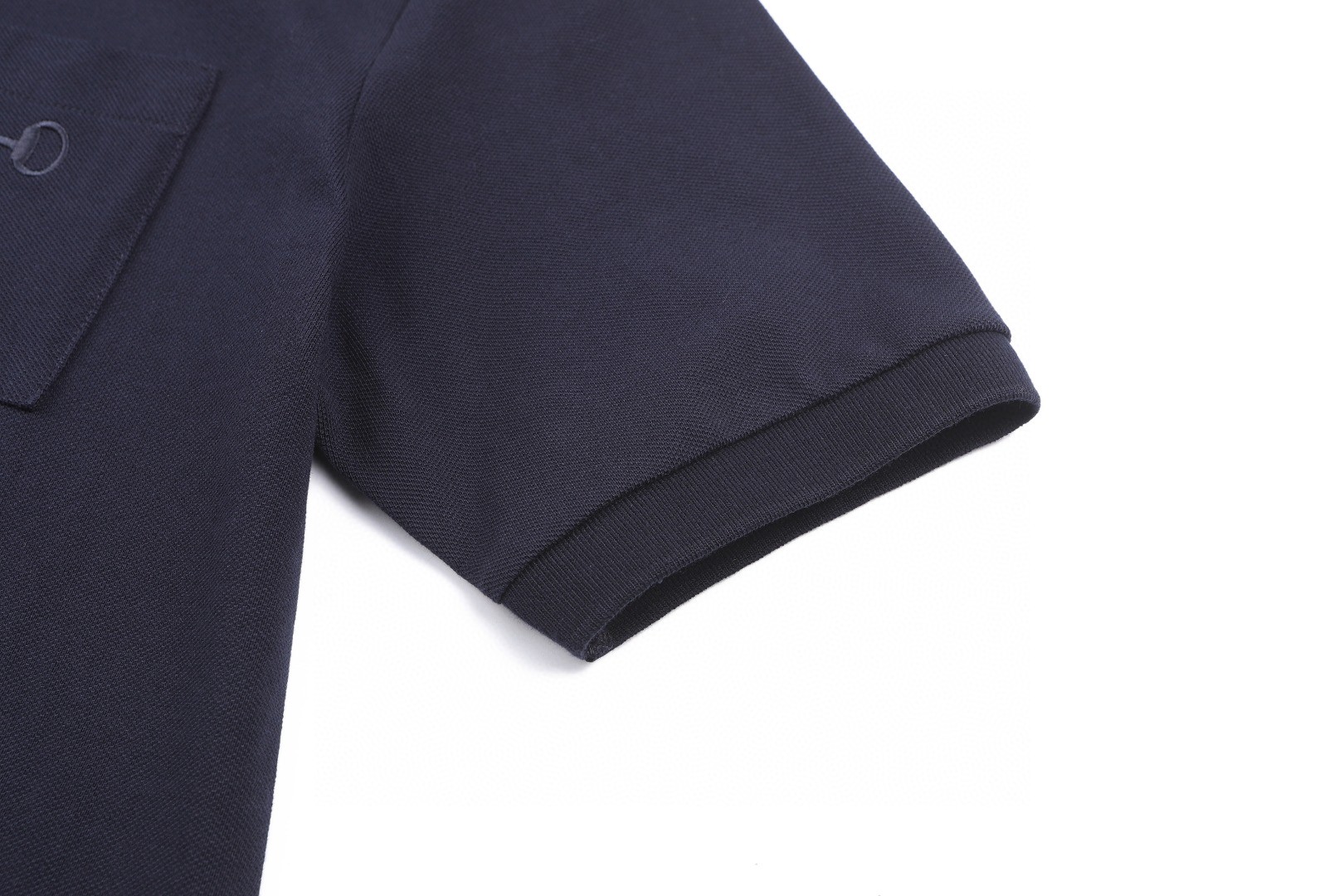 GUCCI 古驰 马鞍扣刺绣珠地棉Polo衫 短袖 夏季 黑色 蓝色 A2 854796-XJHQP-1043