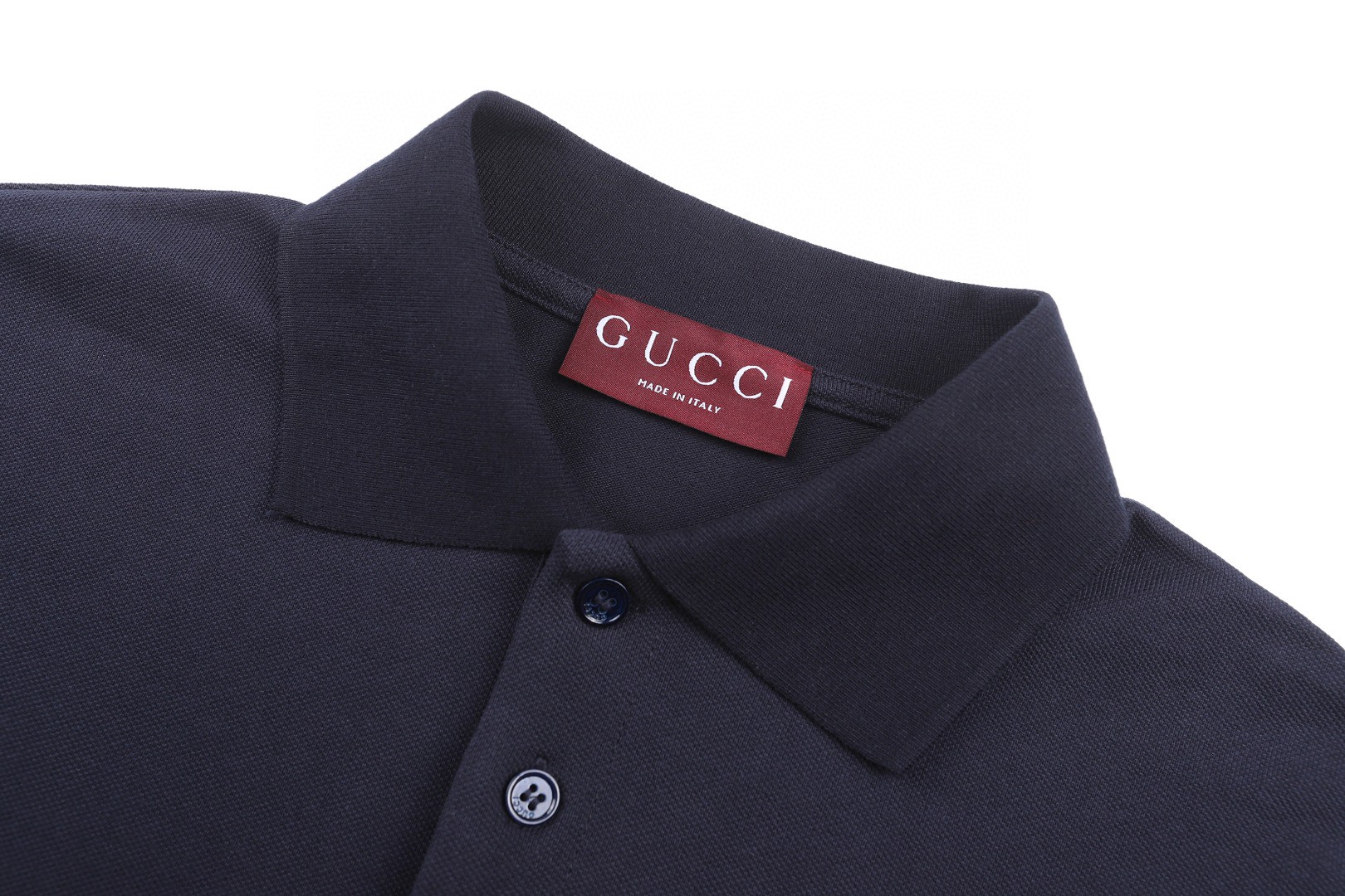 GUCCI 古驰 马鞍扣刺绣珠地棉Polo衫 短袖 夏季 黑色 蓝色 A2 854796-XJHQP-1043