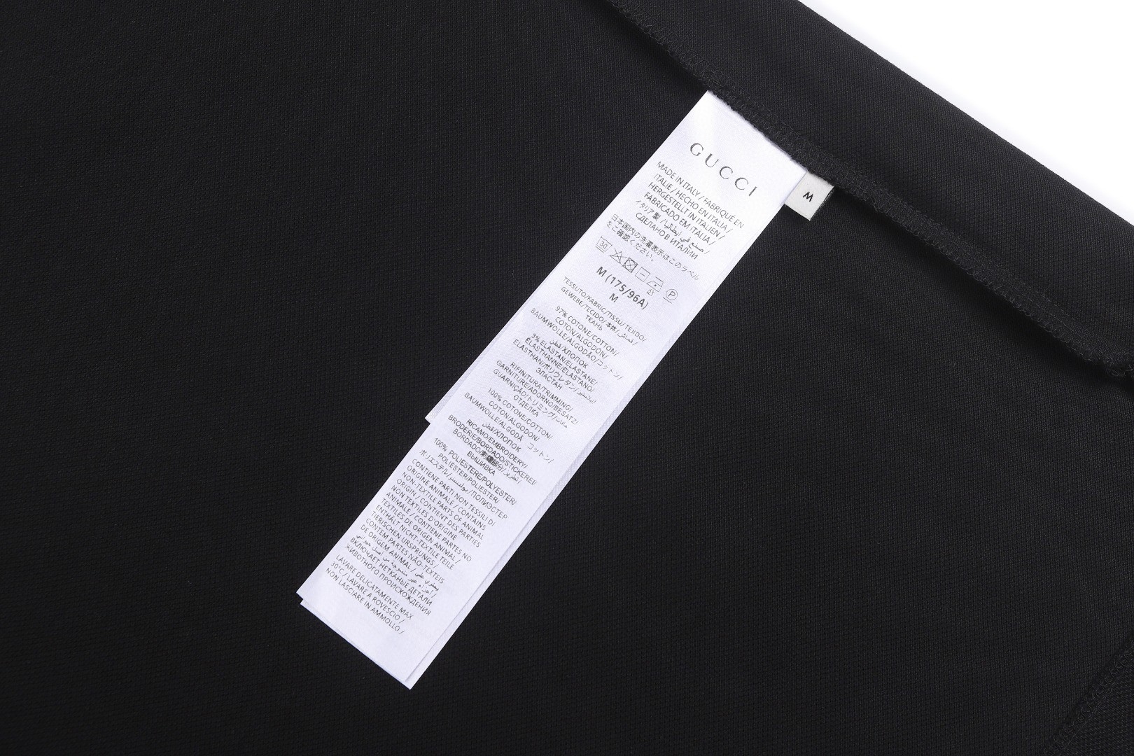 GUCCI 古驰 马鞍扣刺绣珠地棉Polo衫 短袖 夏季 黑色 蓝色 A2 854796-XJHQP-1043