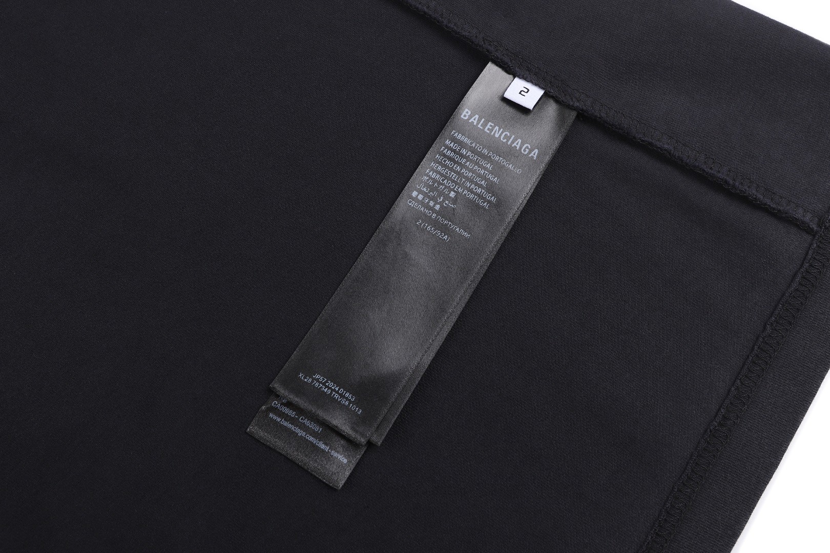 Balenciaga 巴黎世家 溶解印花圆领短袖 T恤 夏季 黑灰色 A0 787349TRVS81013