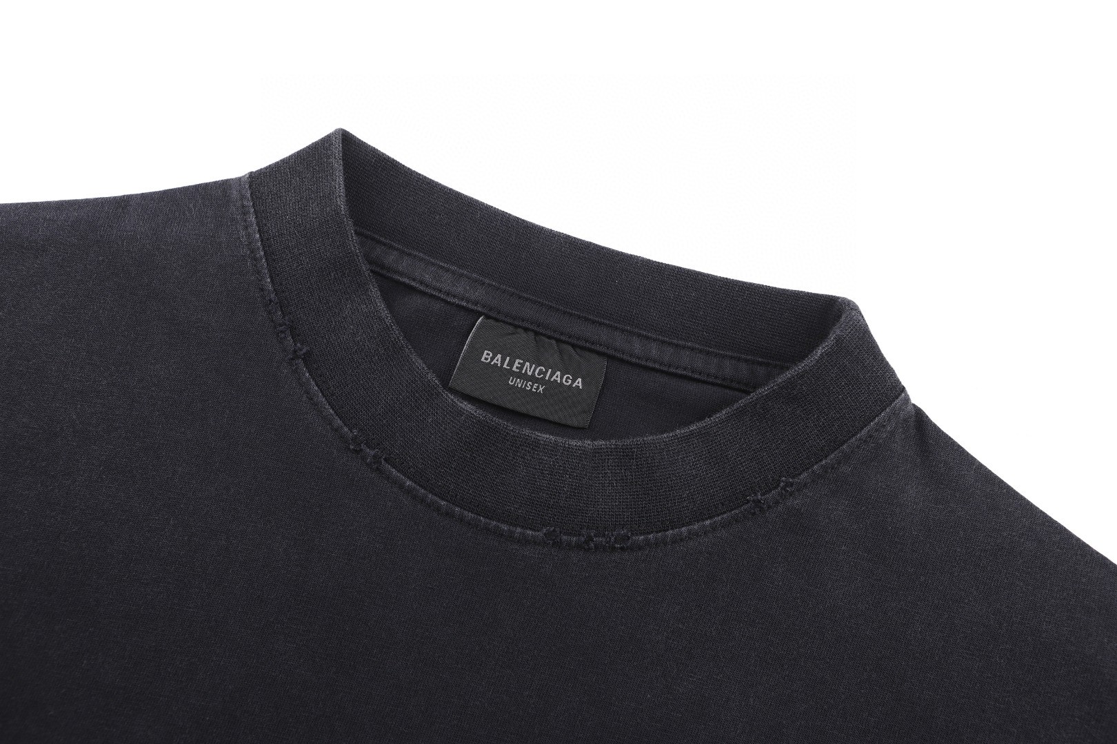 Balenciaga 巴黎世家 溶解印花圆领短袖 T恤 夏季 黑灰色 A0 787349TRVS81013
