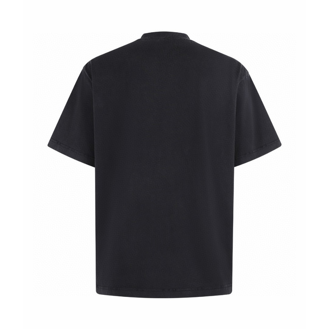 Balenciaga 巴黎世家 溶解印花圆领短袖 T恤 夏季 黑灰色 A0 787349TRVS81013