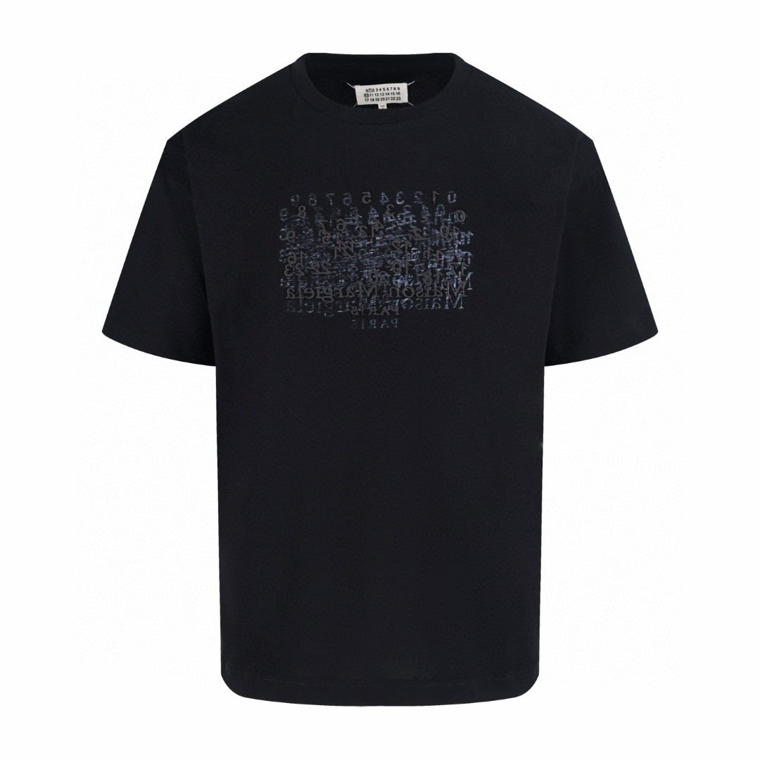 Maison Margiela 马吉拉 反向刺绣圆领短袖 T恤 套头 夏季 黑色 A0 S50GC0730M20164861