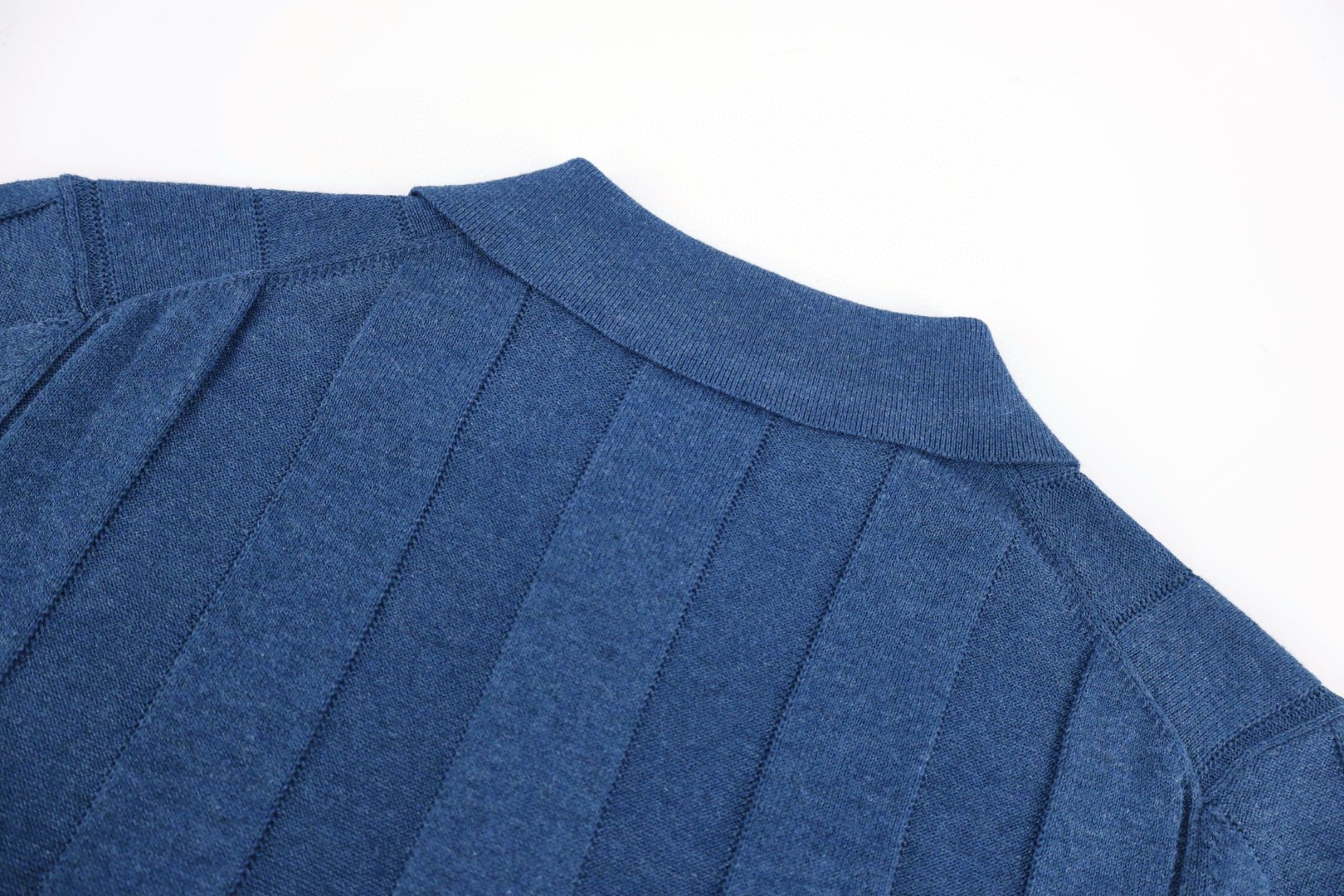 Brunello Cucinelli BC 竖条纹亚麻Polo衫 针织衫 短袖 棕色 蓝色 B0 