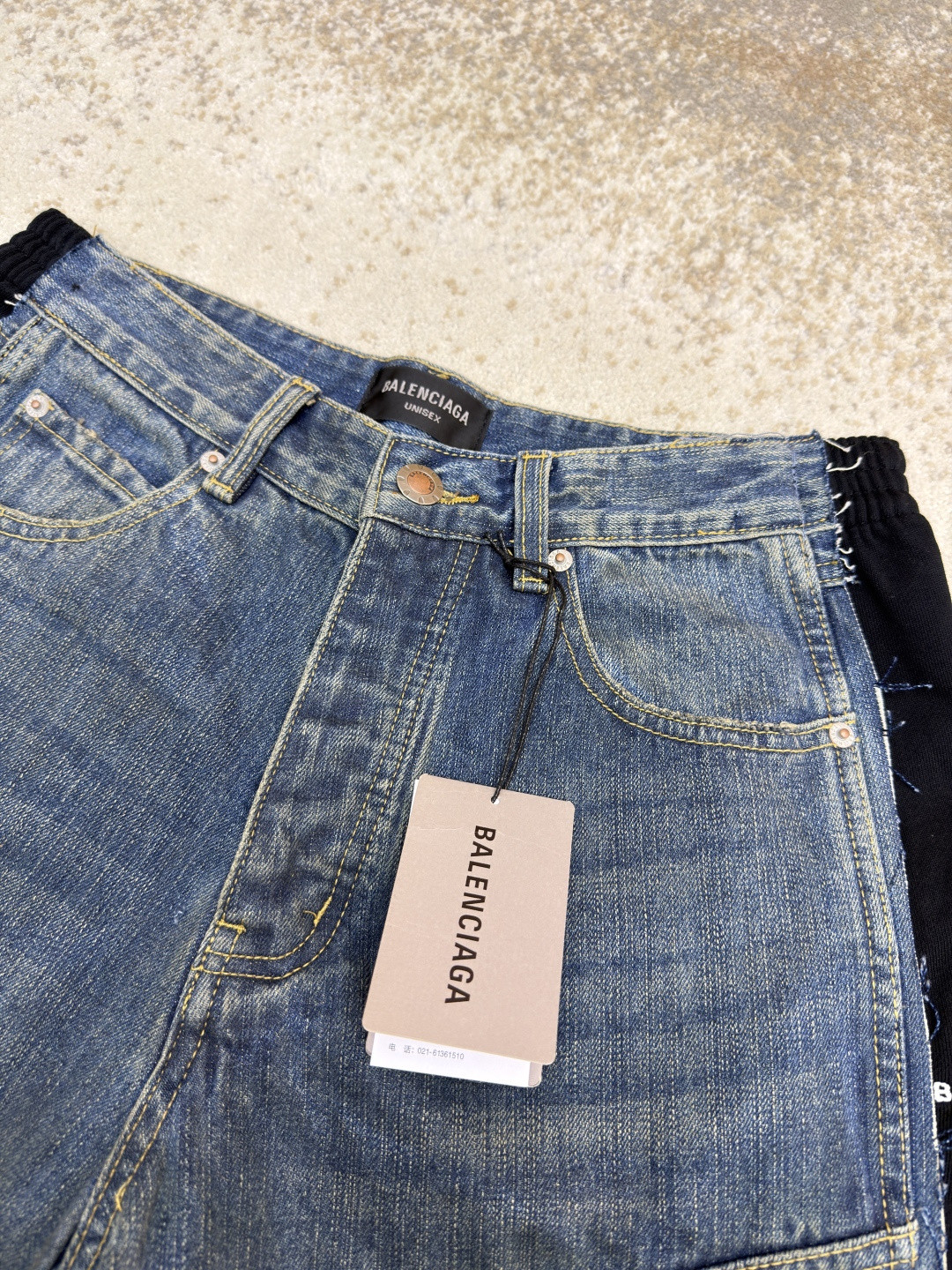 Balenciaga 巴黎世家 CUT-UP牛仔裤 长裤 裤子 蓝色 C0 831176TSW714011