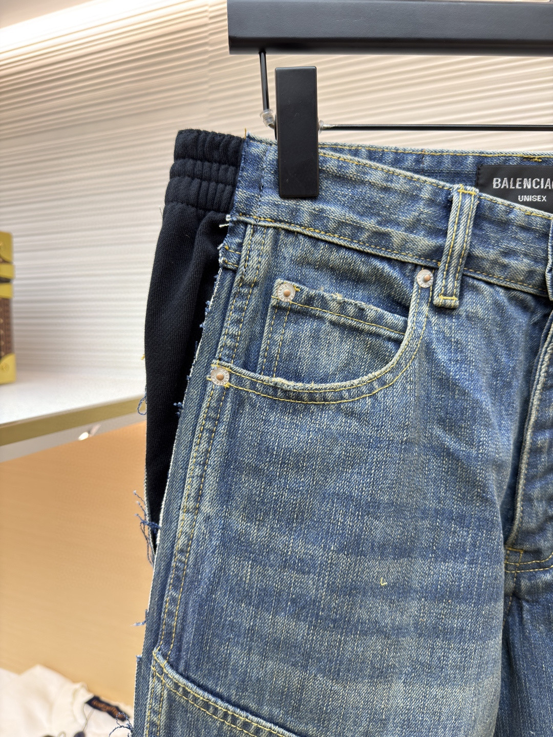 Balenciaga 巴黎世家 CUT-UP牛仔裤 长裤 裤子 蓝色 C0 831176TSW714011