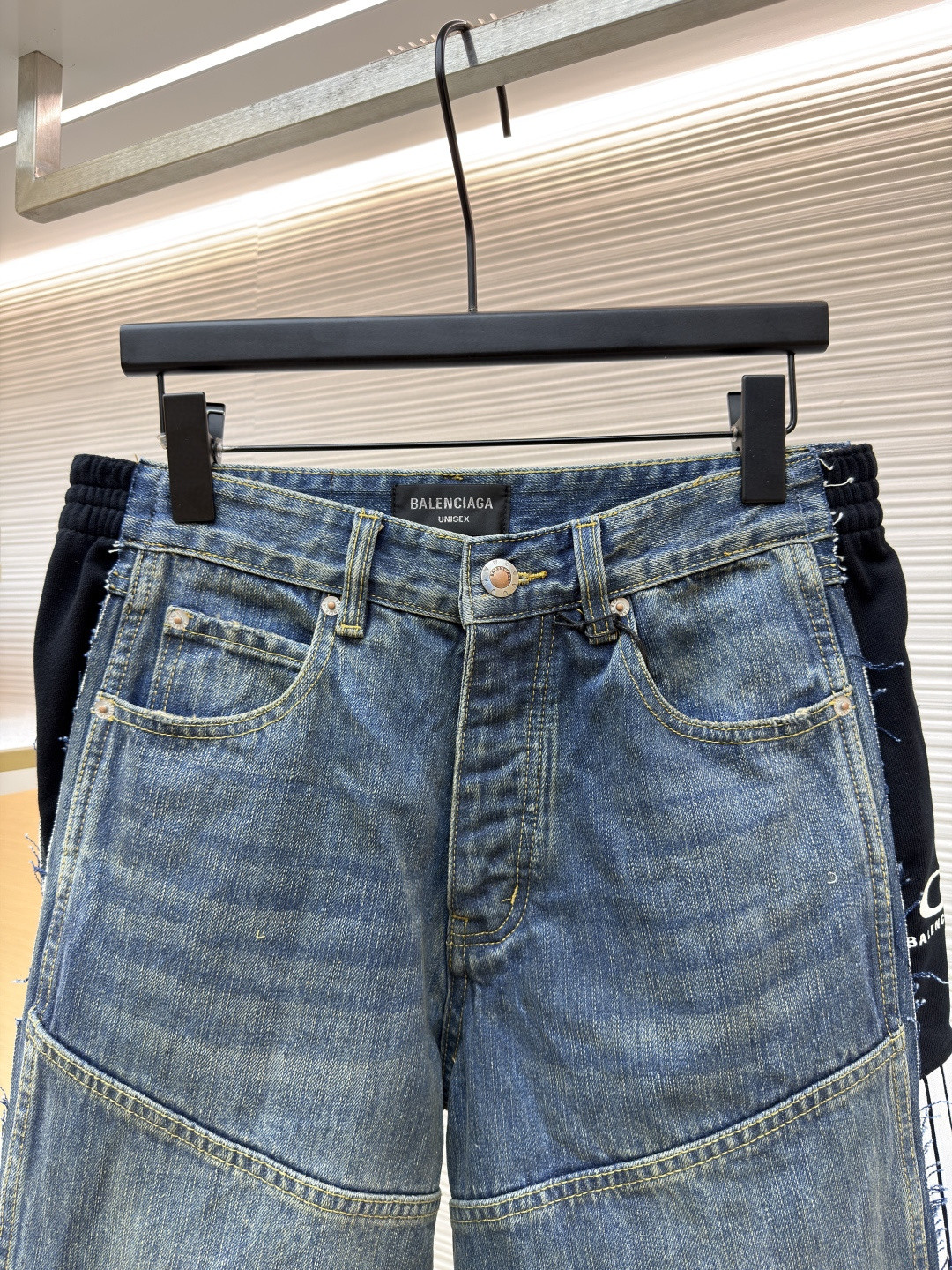 Balenciaga 巴黎世家 CUT-UP牛仔裤 长裤 裤子 蓝色 C0 831176TSW714011