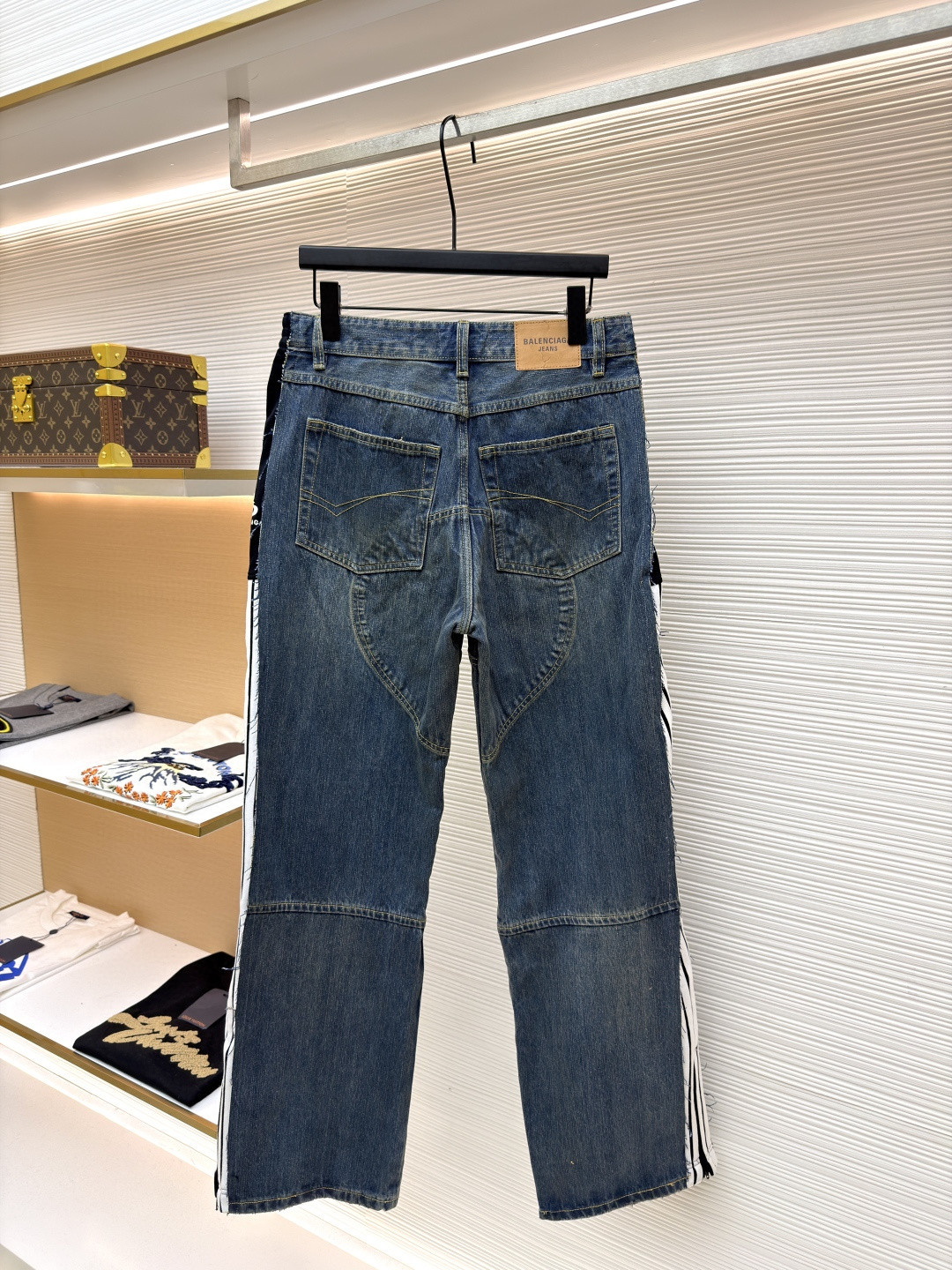 Balenciaga 巴黎世家 CUT-UP牛仔裤 长裤 裤子 蓝色 C0 831176TSW714011