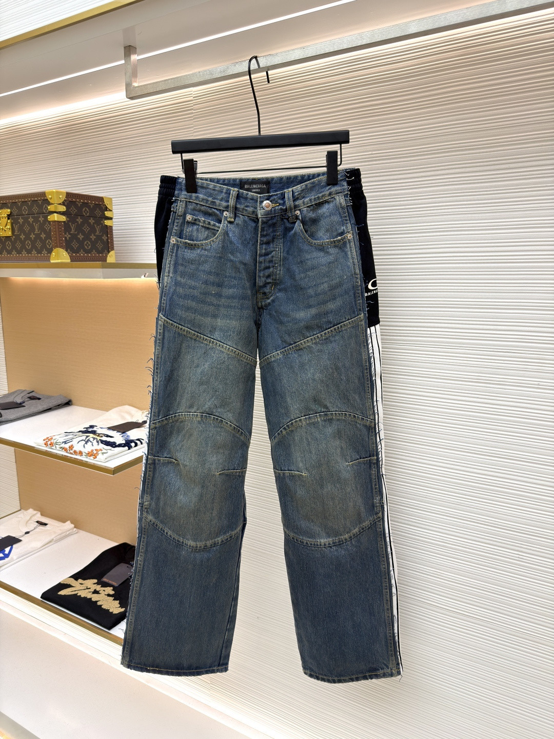 Balenciaga 巴黎世家 CUT-UP牛仔裤 长裤 裤子 蓝色 C0 831176TSW714011