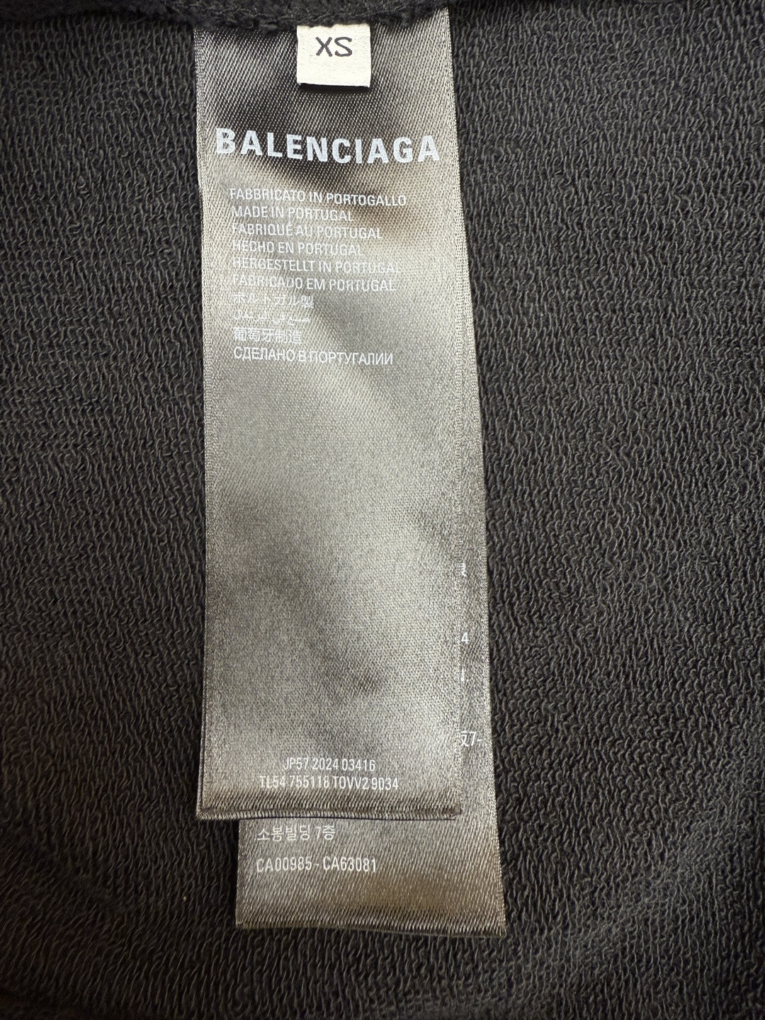 Balenciaga 巴黎世家 字母烫钻松紧腰短裤 休闲裤 运动裤 裤子 夏季 黑色 B0 676137TQVY11083